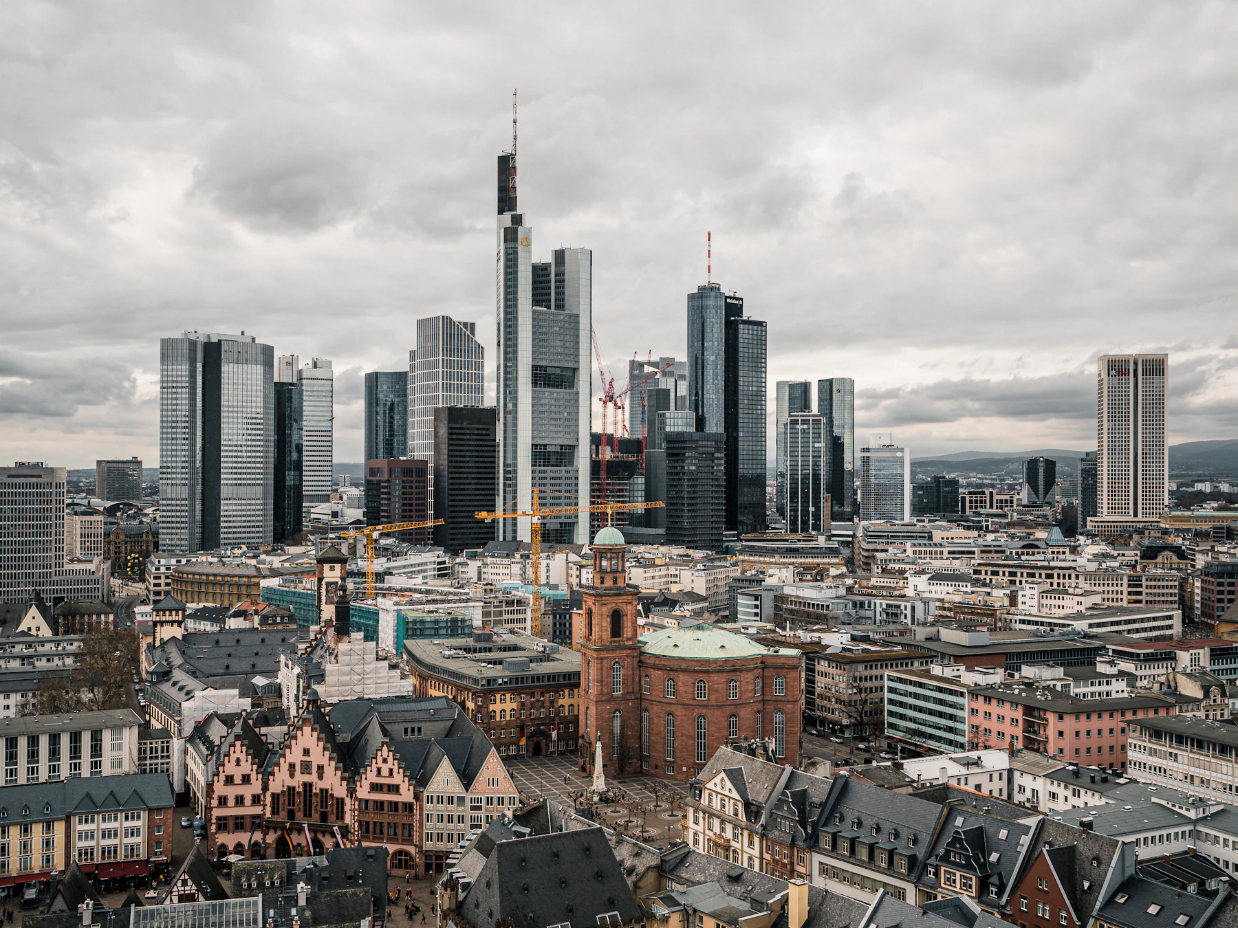Frankfurt financial district and skyline